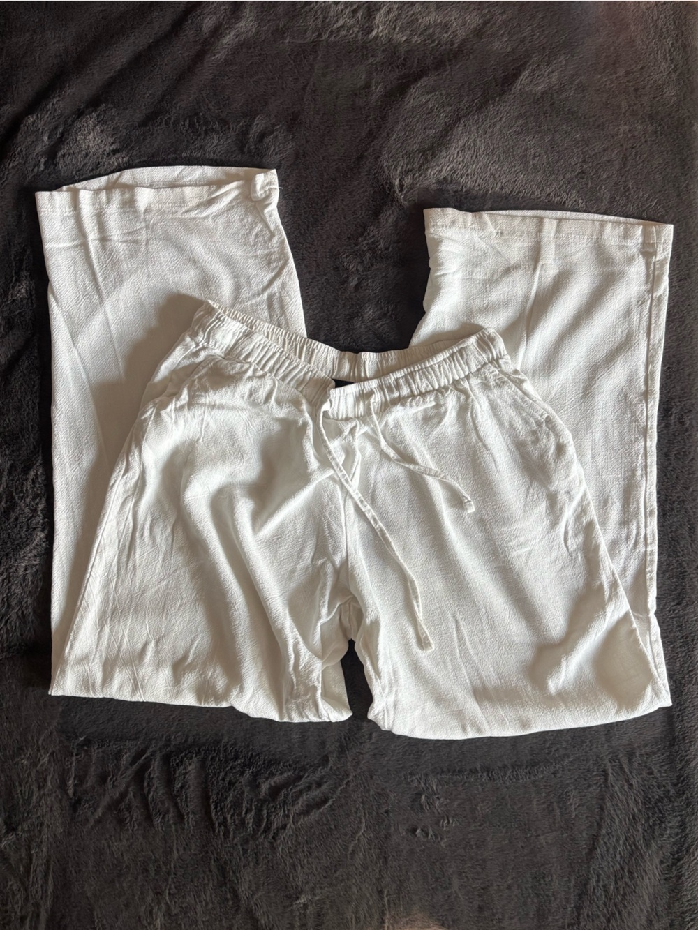 PacSun Women’s White Linen Pants - Picture 3 of 4